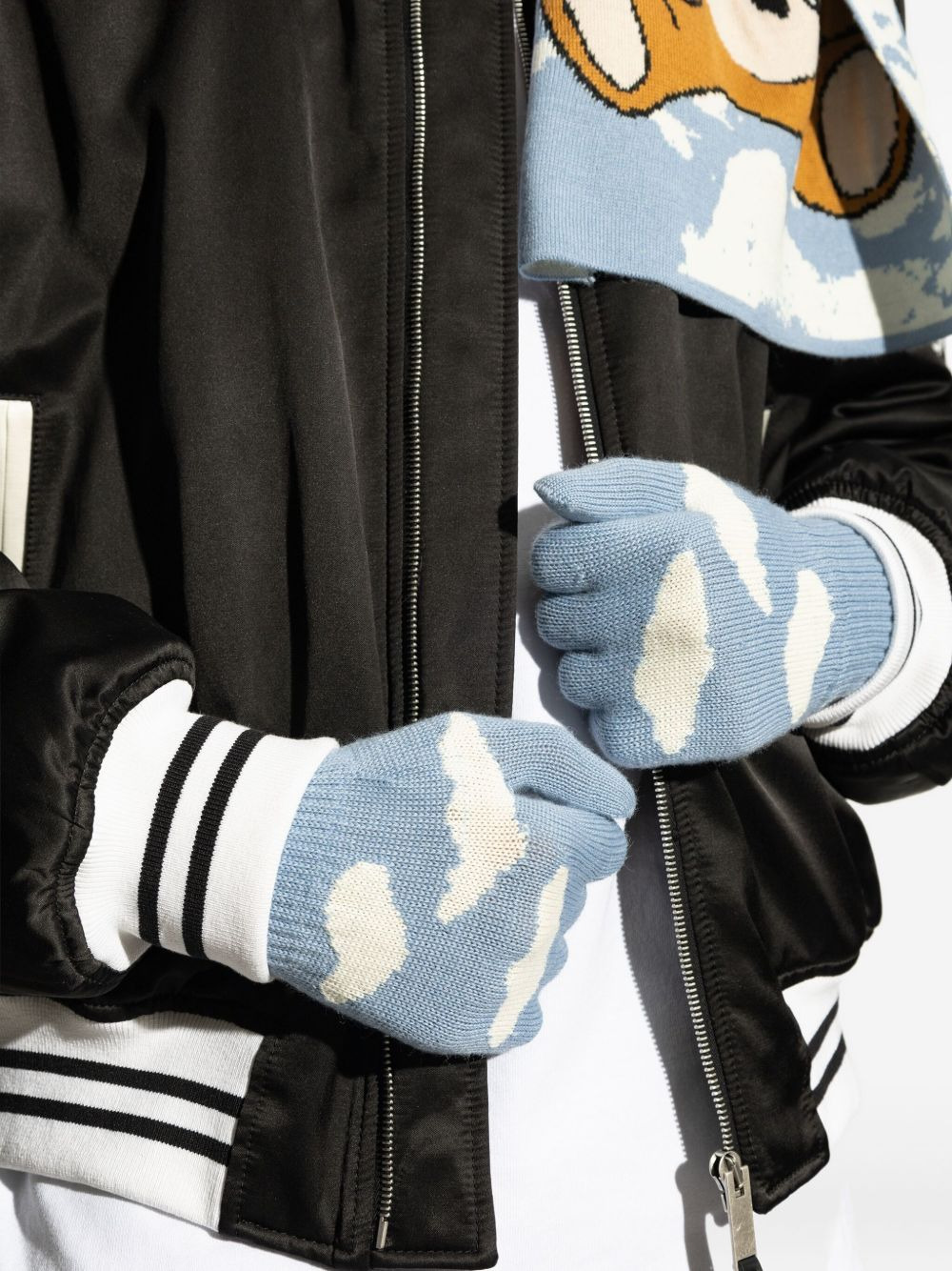 cloud-intarsia gloves - 5