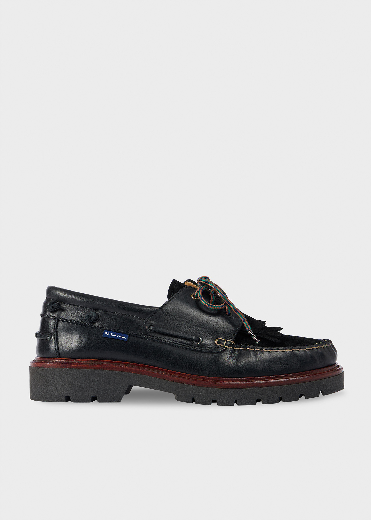 Black 'Rowan' Boat Shoes - 1