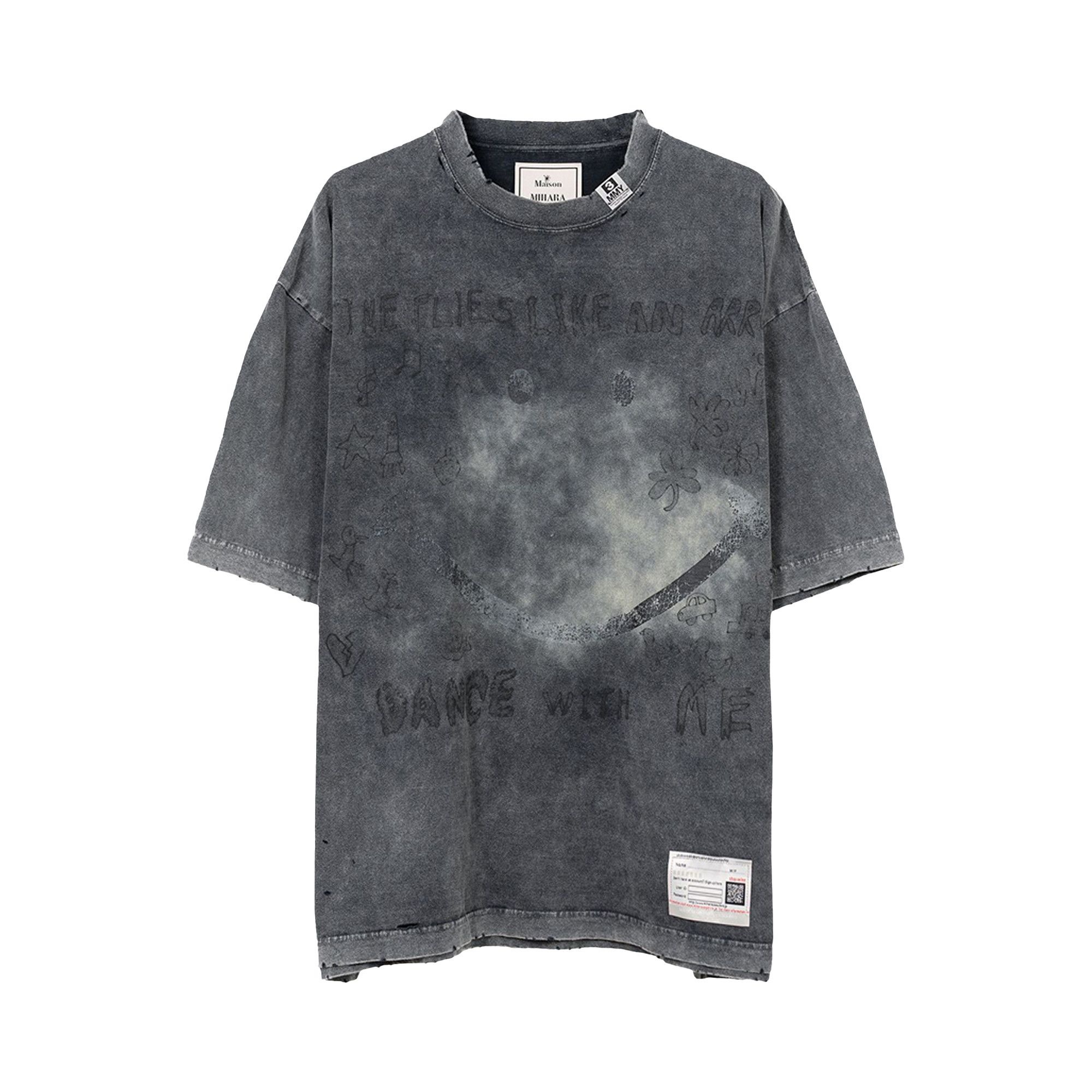 Maison Mihara Yasuhiro Bleached Tee 'Black' - 1