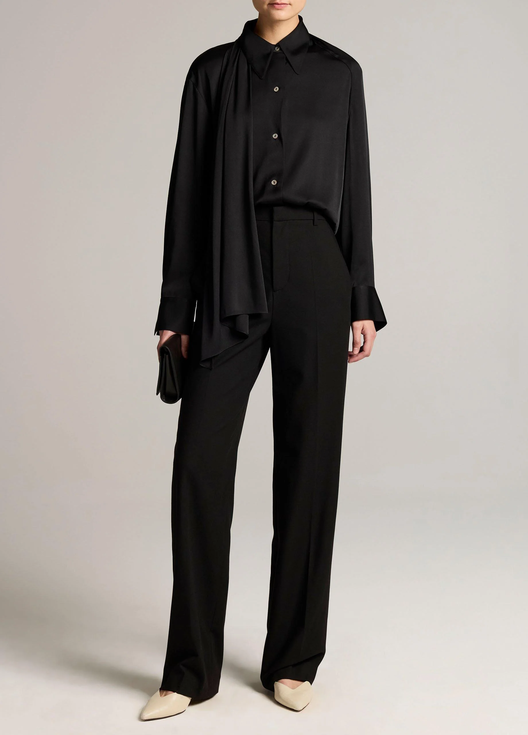 Elsa Fine Suiting High-Rise Straight-Leg Trouser - 1