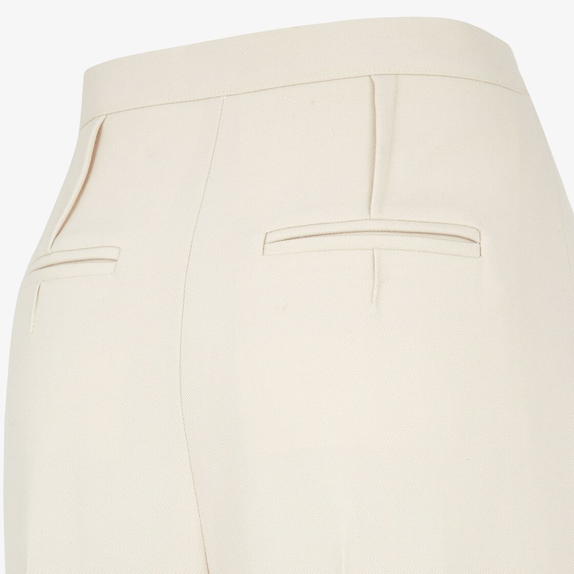 White Grain de Poudre wool pants - 3