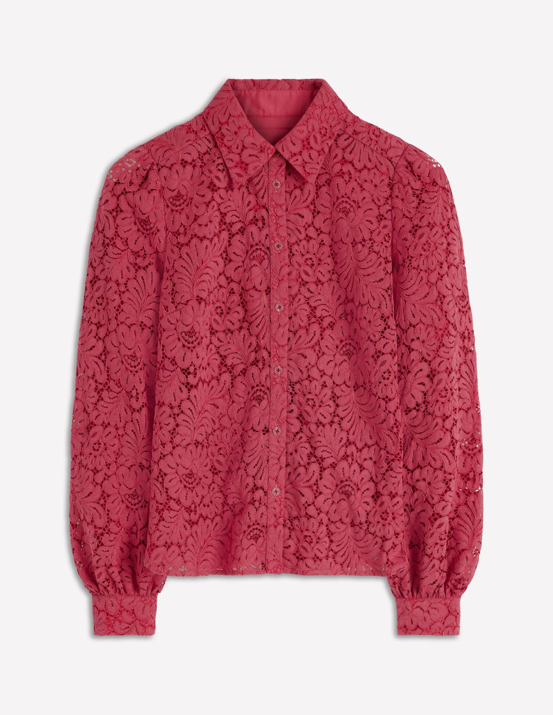Cara Lace Shirt-Cherry Blush 1