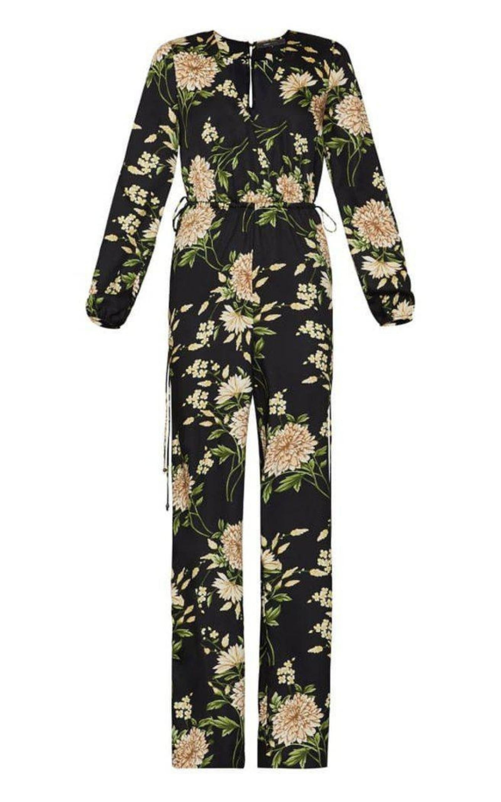 BCBGMAXAZRIA Garden Floral Wide Leg Jumpsuit