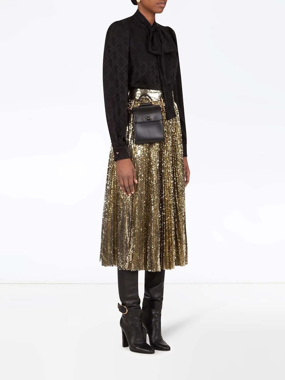 sequin pleated skirt - 2