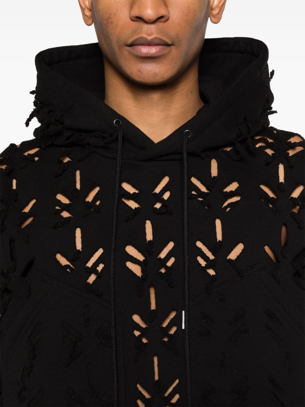 Slashed cotton hoodie - 5