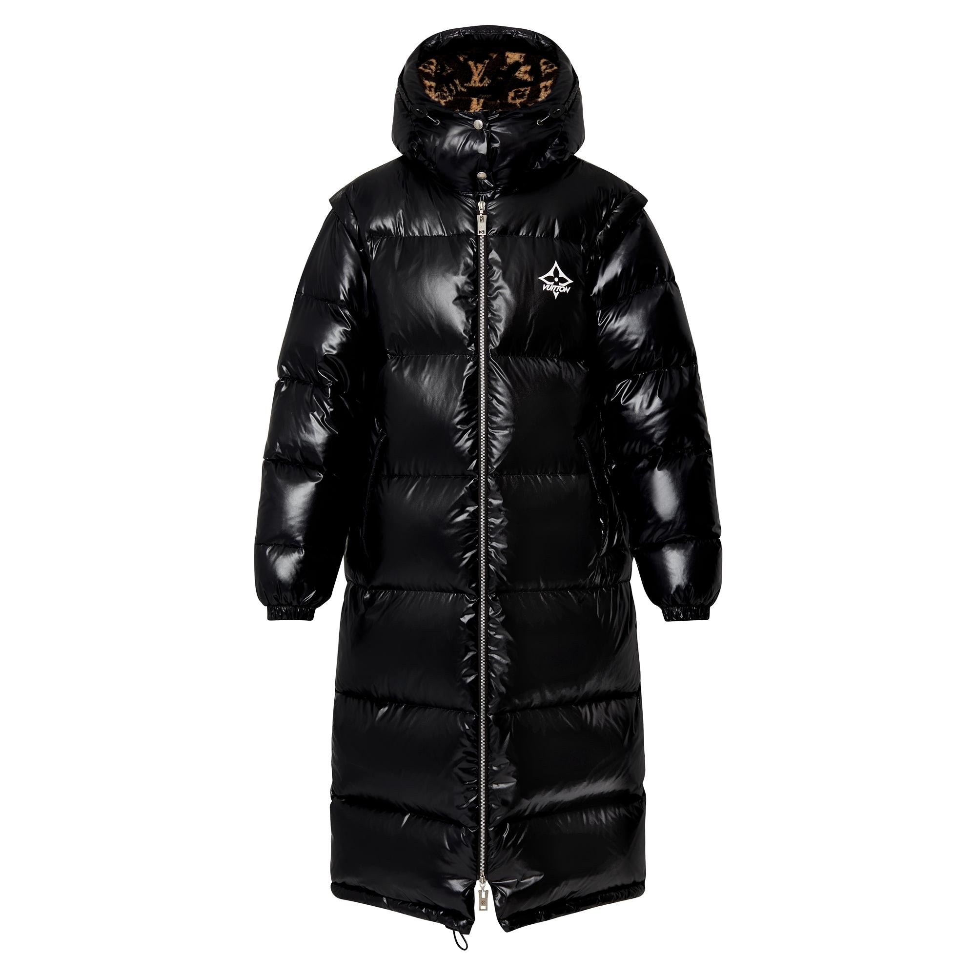Glossy Long Puffer Coat - 1