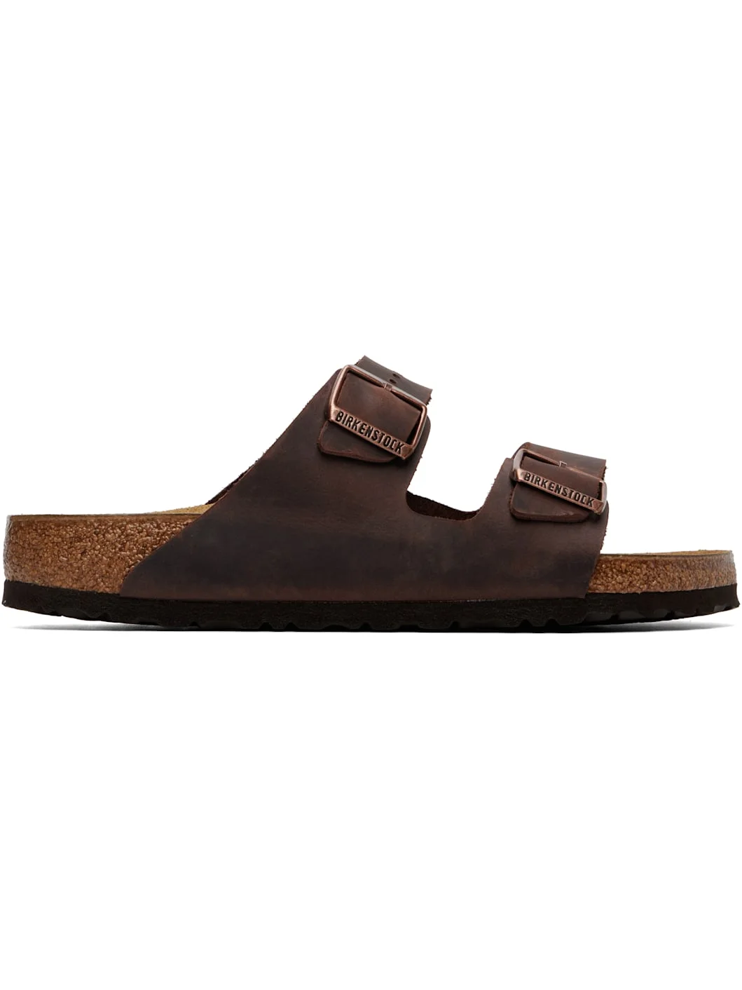 Brown Regular Arizona Oiled Leather Sandals - 1