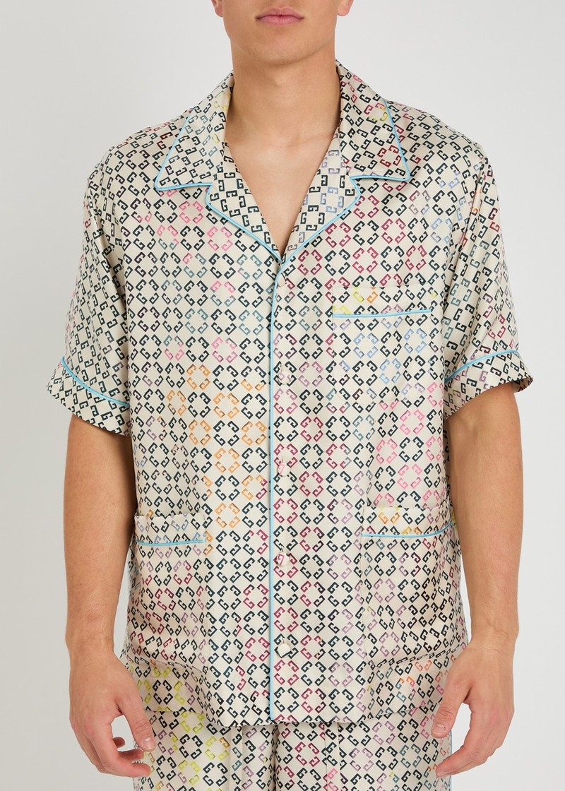 Givenchy Givenchy Logo-intarsia Silk Pyjama Shirt outlook
