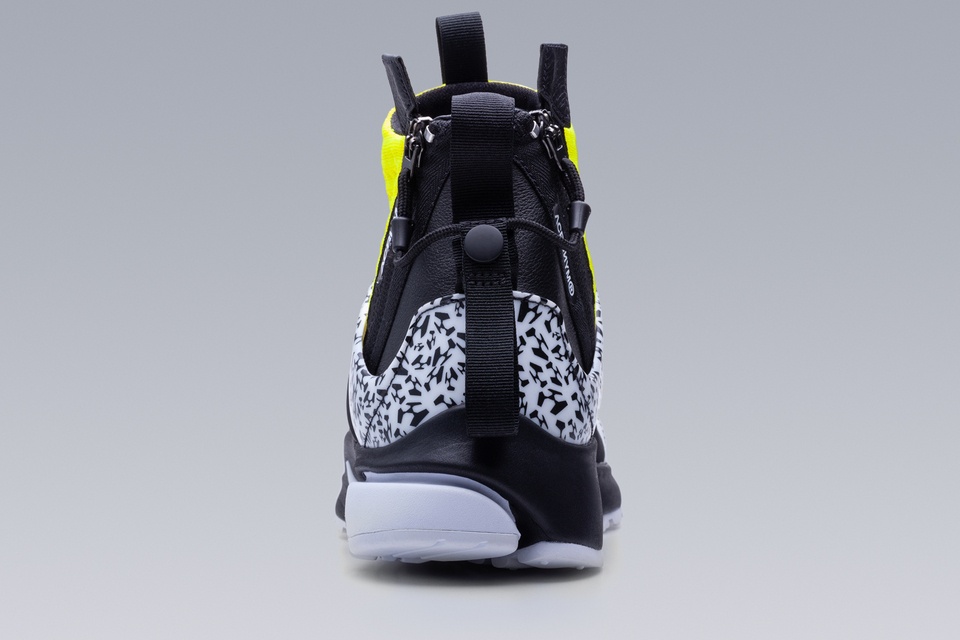 APM2-100 Nike® Air Presto Mid / Acronym® White/Dynamic Yellow/Black - 3