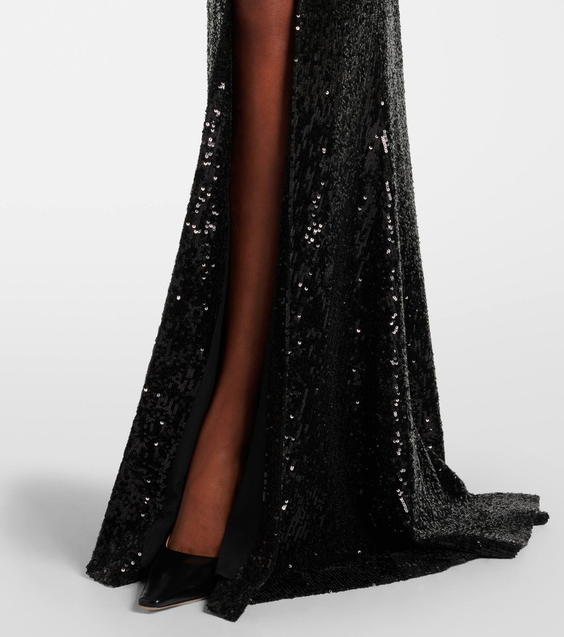Embroidered sequined gown 5
