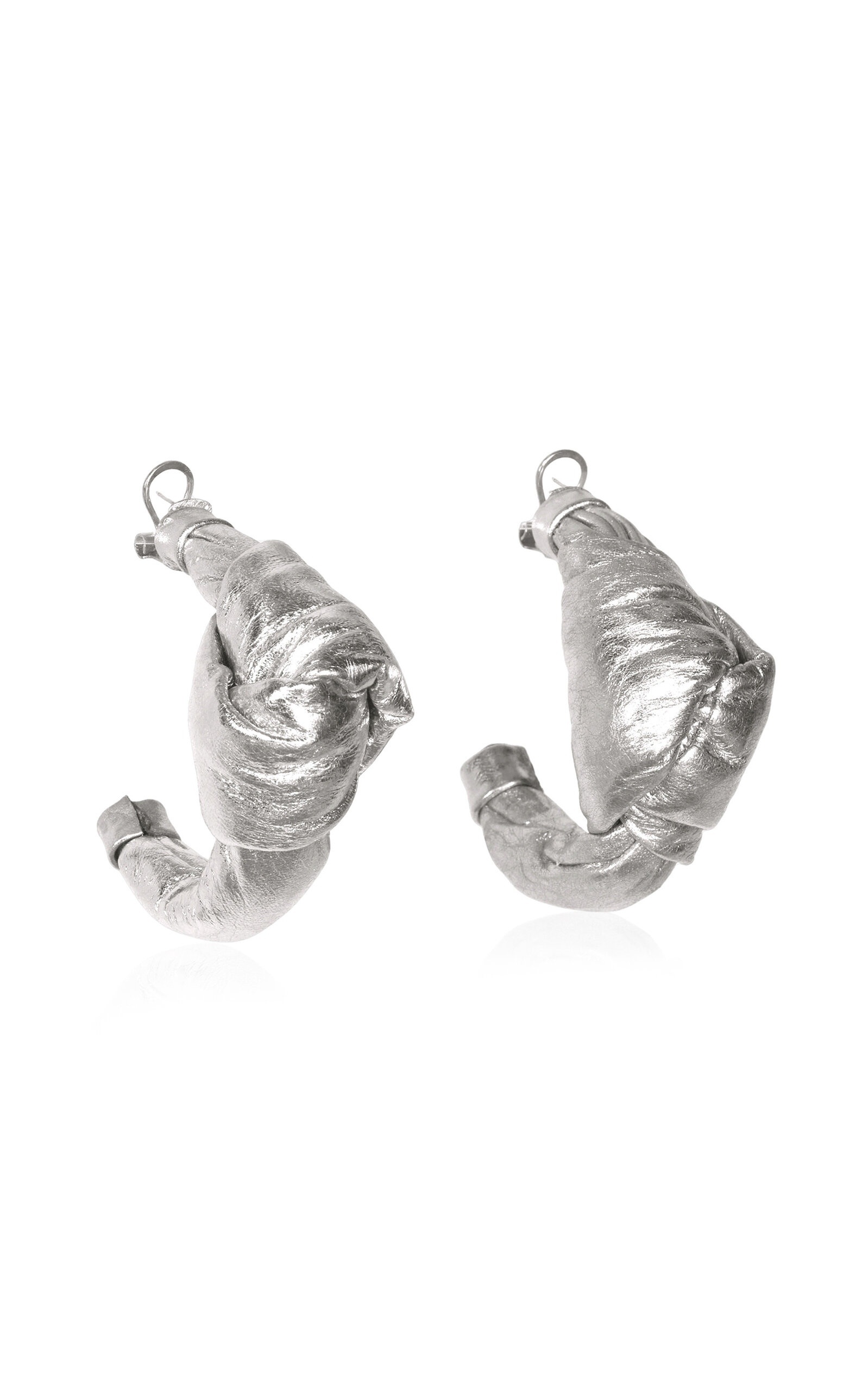 Stone Town Date Leather Earrings silver - 1