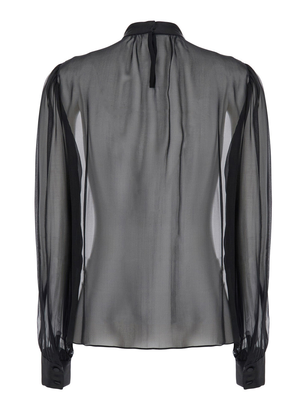 Dolce & Gabbana Women Black Blouse With Pussybow Neck In Silk Woman - 2