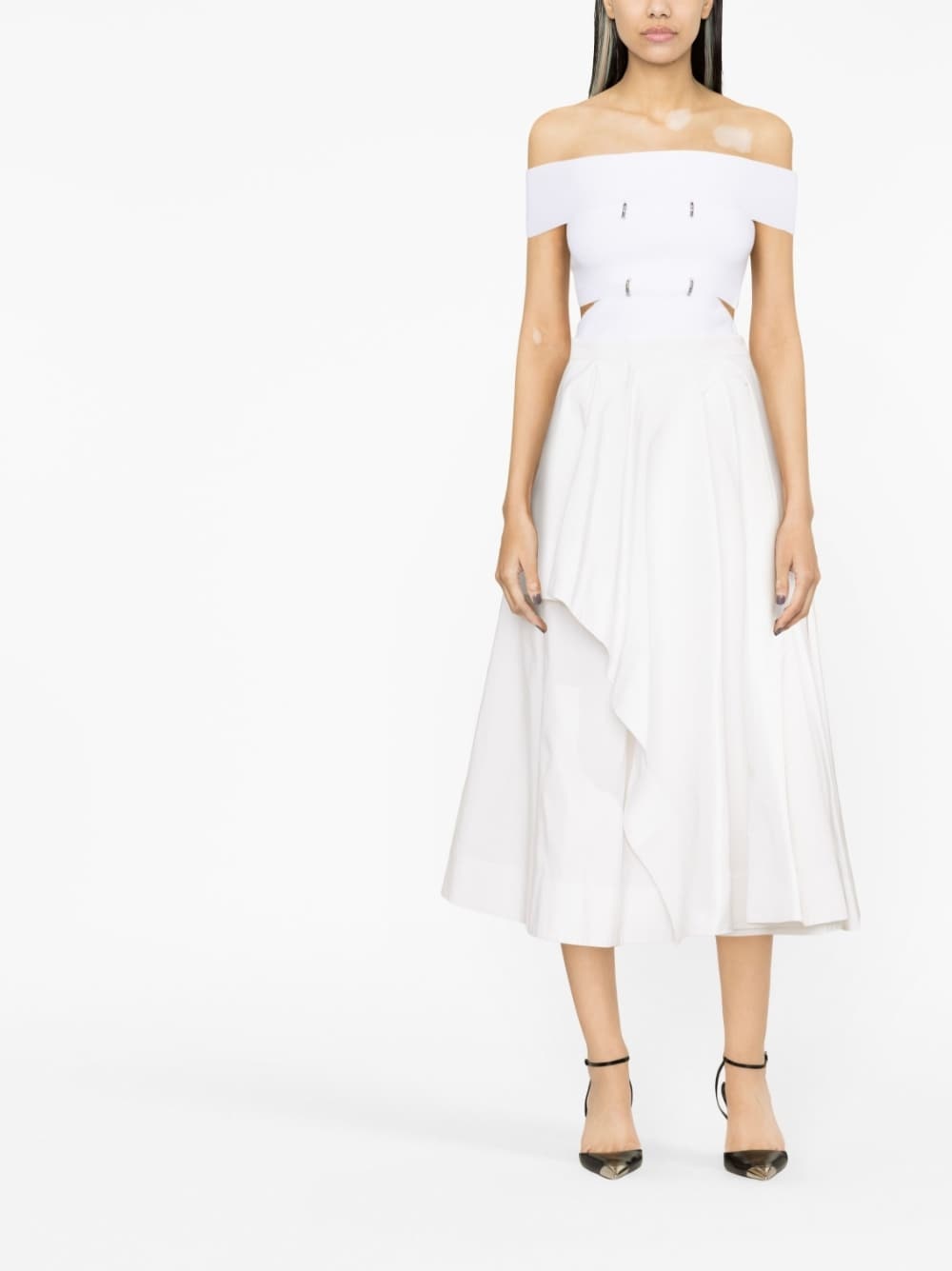 cut-out off-shoulder top - 2