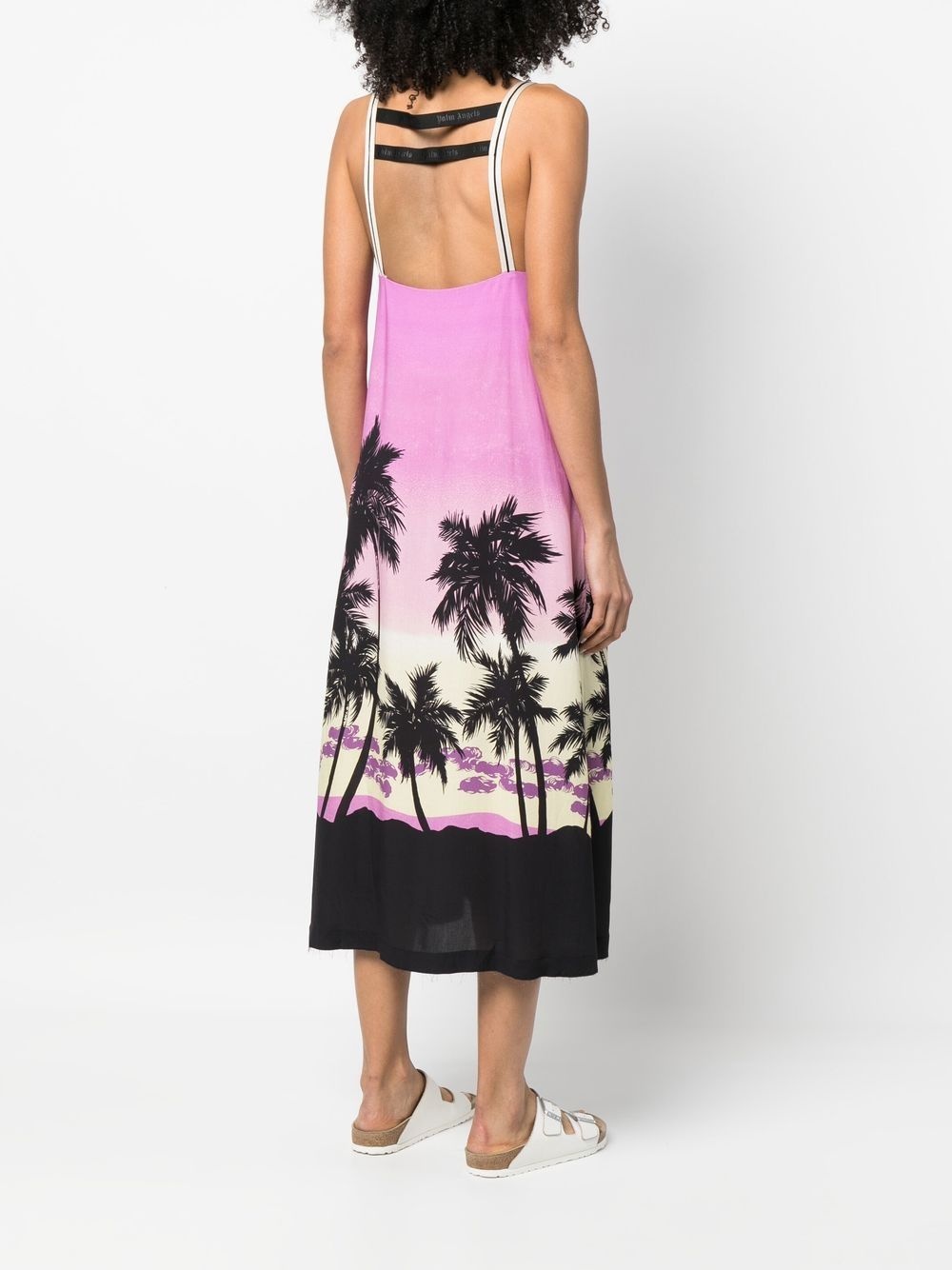 sunset-print midi dress - 4