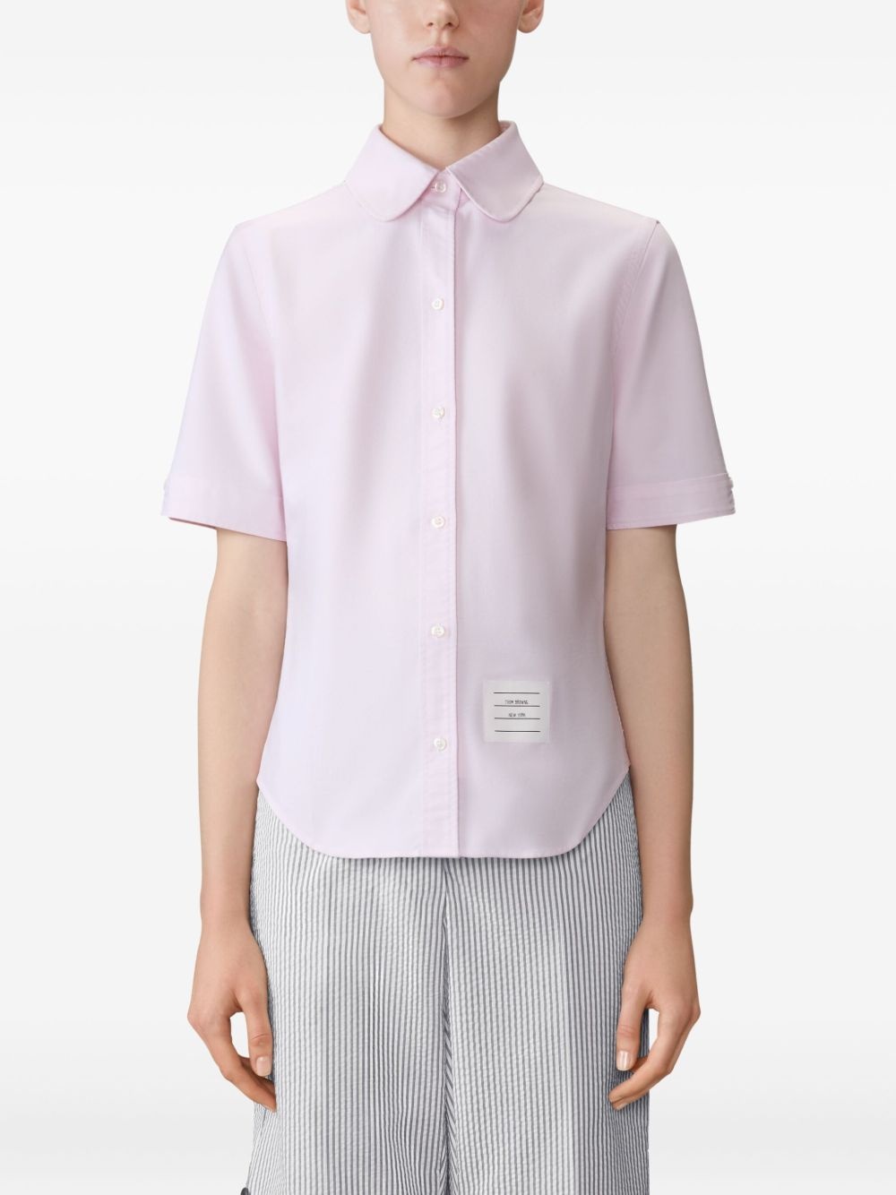 round-collar short-sleeve shirt - 4