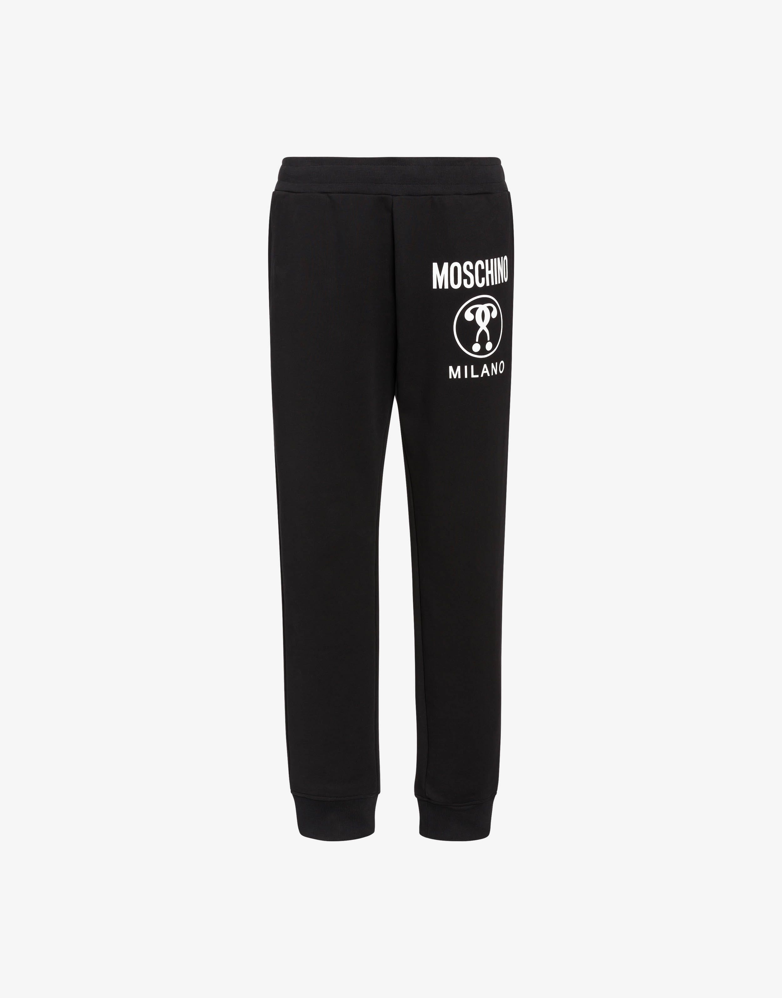 FLEECE JOGGERS WITH DOUBLE QUESTION MARK - 1