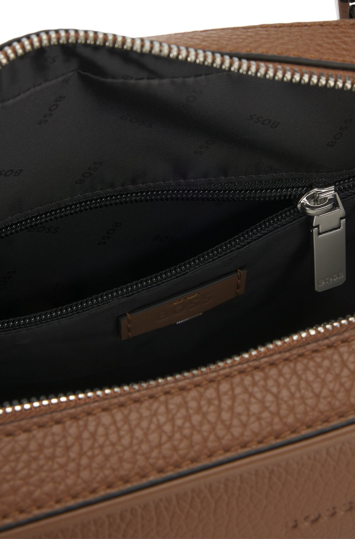 GRAINED ITALIAN-LEATHER DOCUMENT CASE WITH EMBOSSED LOGO - 6