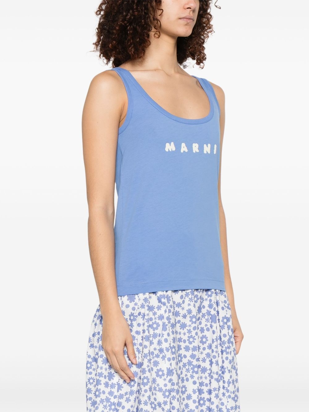 logo-print tank top - 3