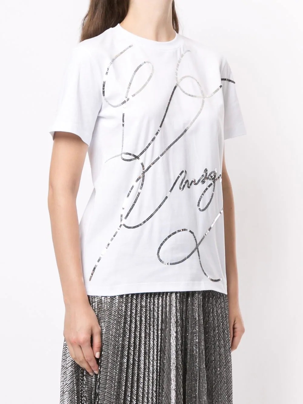 sequin embellished cotton T-shirt - 3