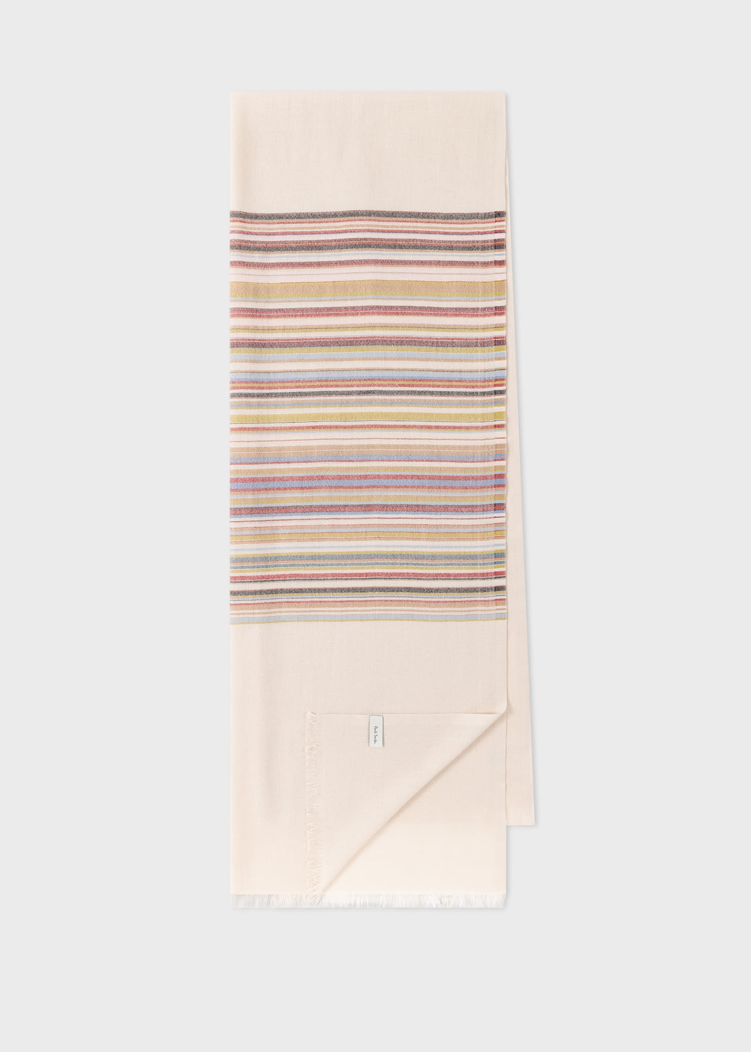 'Signature Stripe' Wool-Silk Scarf - 1