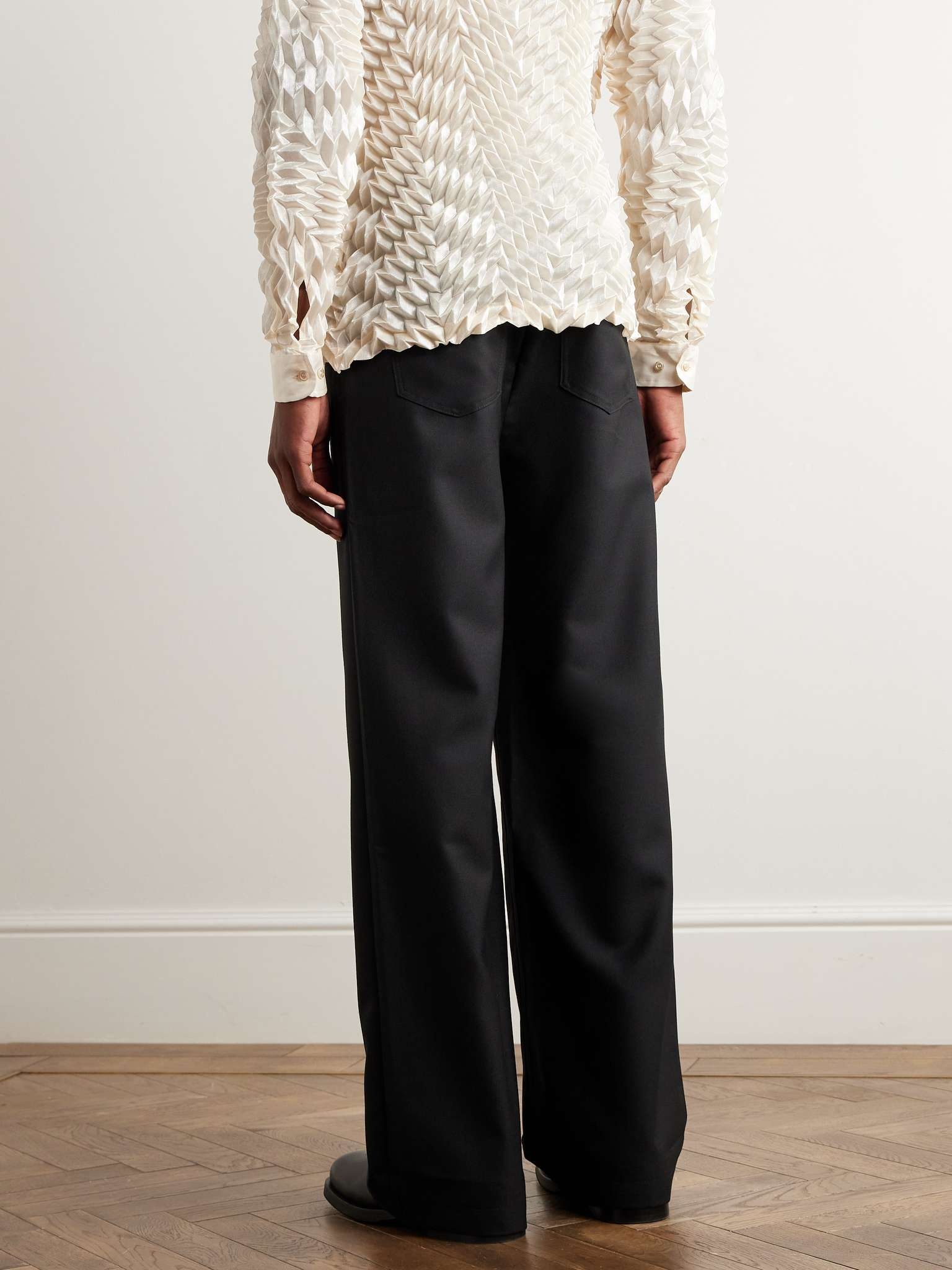 Jiro Wide-Leg Wool-Blend Twill Trousers - 3