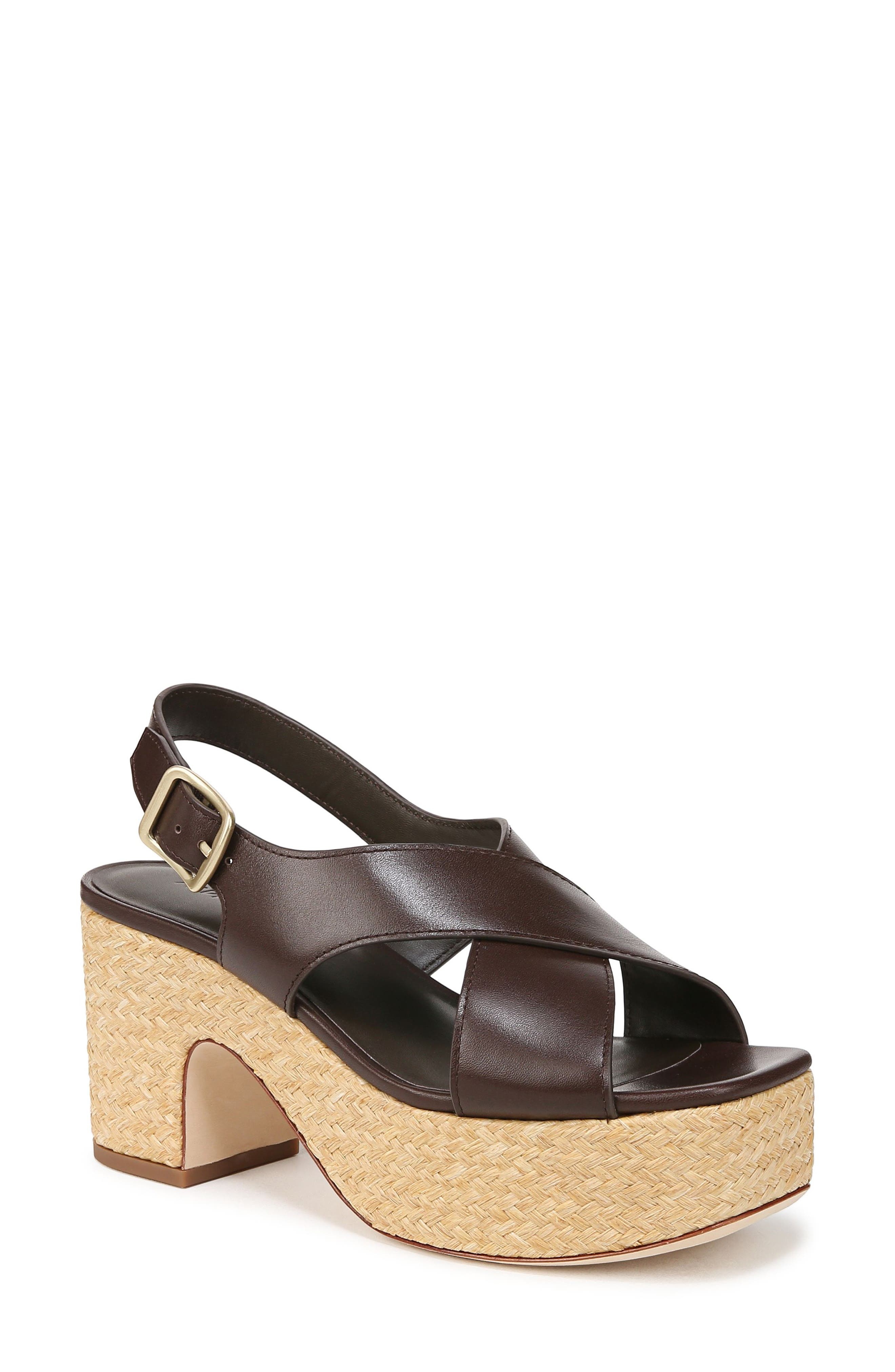 Vince Clementina Slingback Platform Sandal in Cacao Brown at Nordstrom - 1