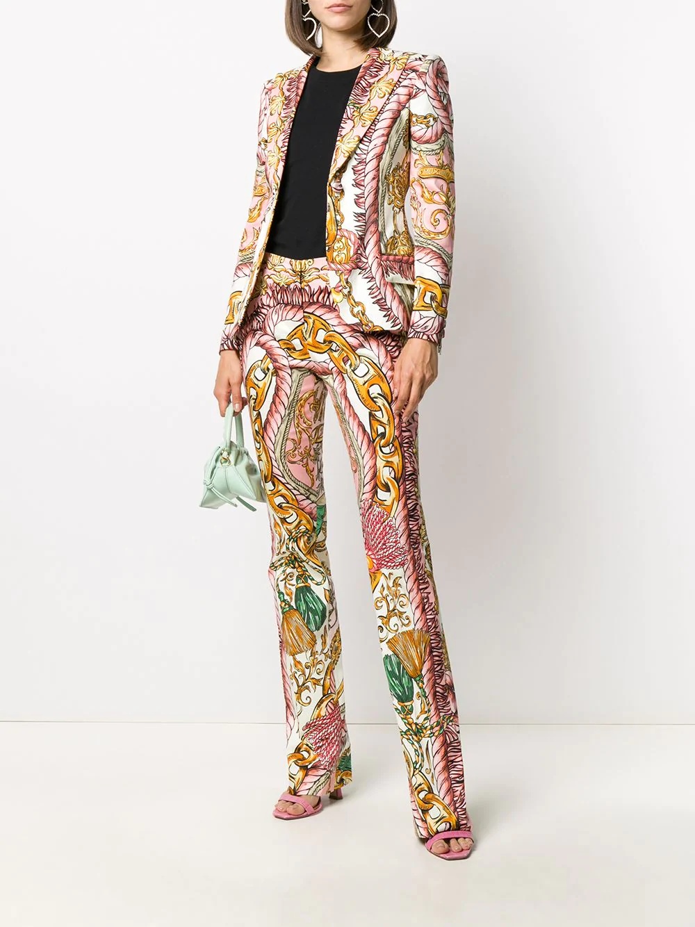 graphic-print single-breasted blazer - 2