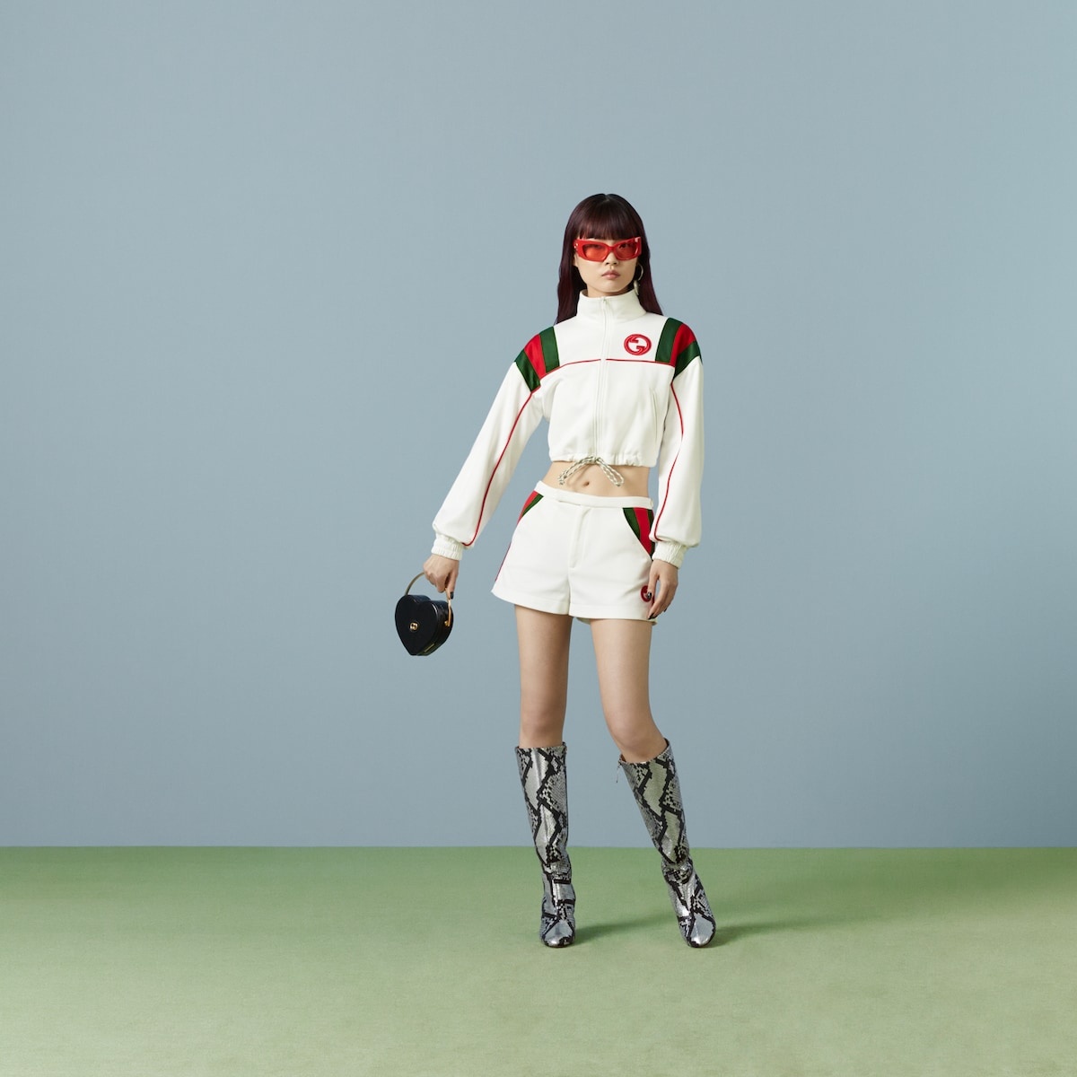 Jersey zip jacket with Web stripe - 2