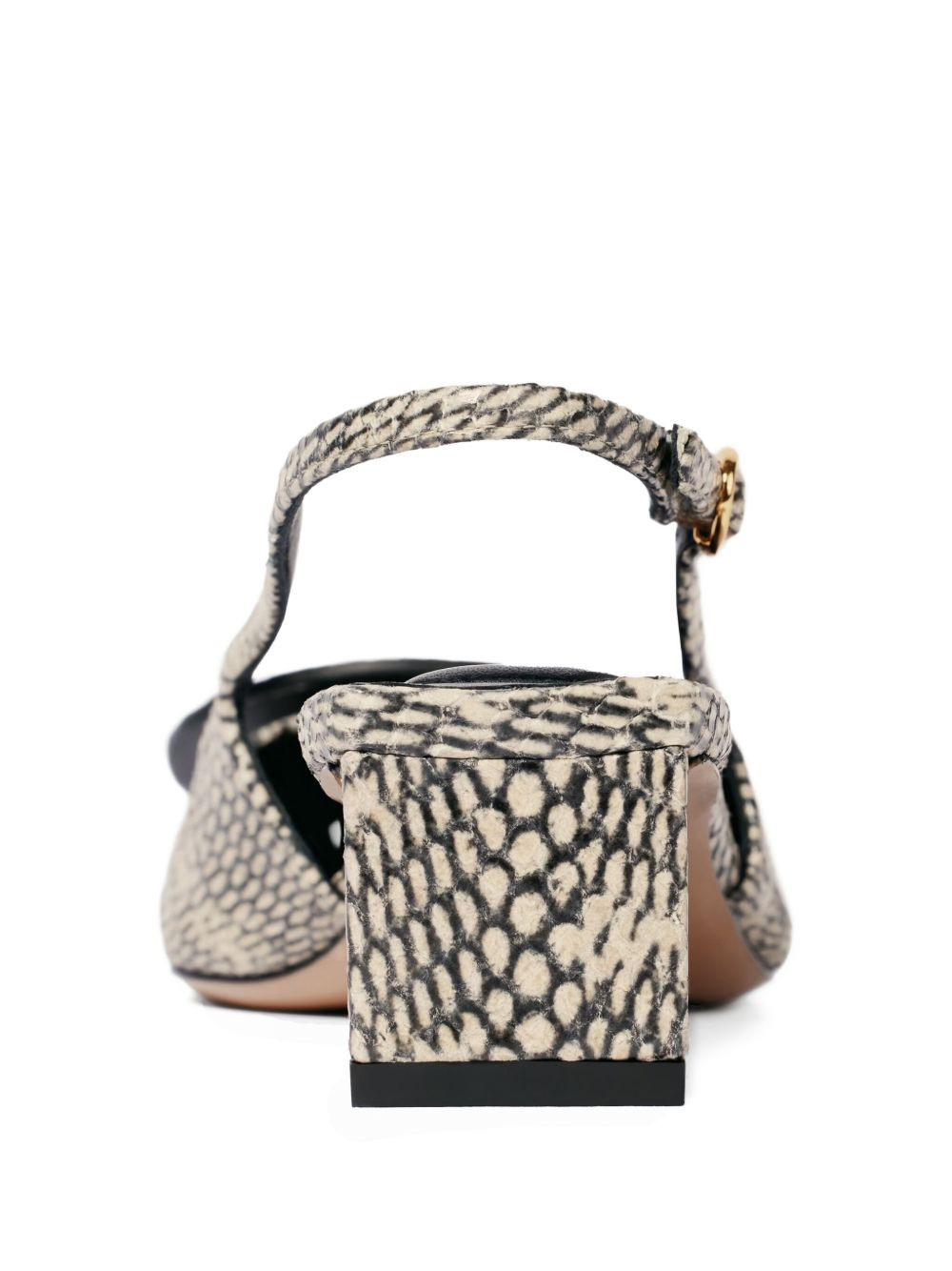 snakeskin-print slingback pumps - 3
