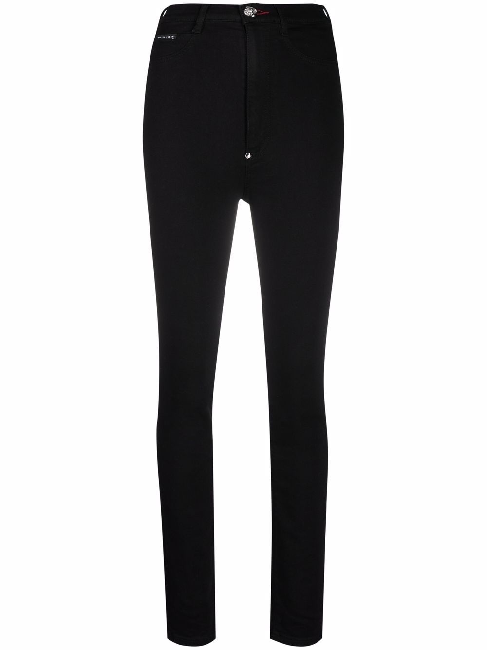 Super high-waisted denim jeggings - 1