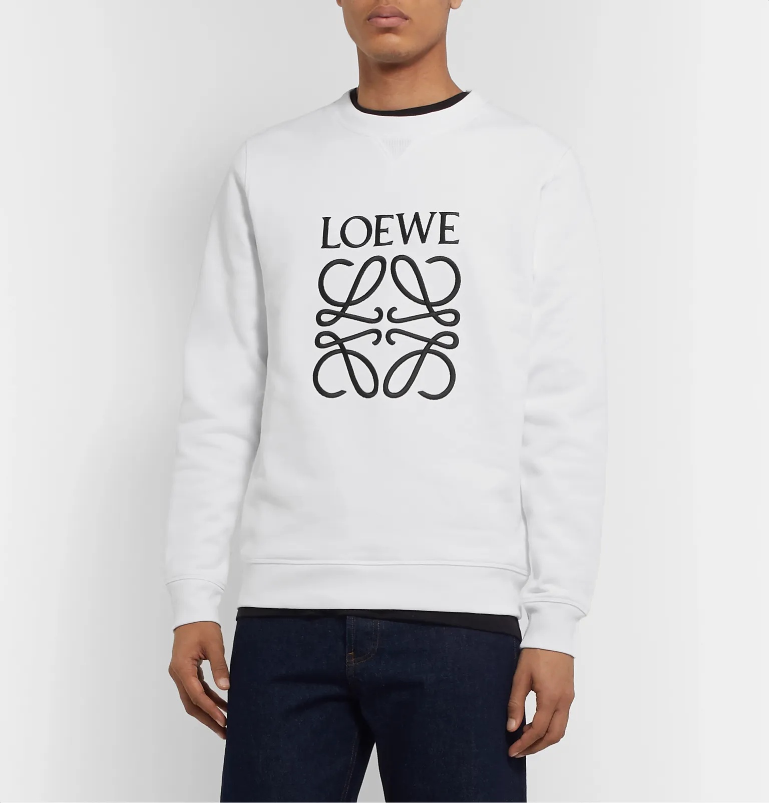 Slim-Fit Logo-Embroidered Loopback Cotton-Jersey Sweatshirt - 4