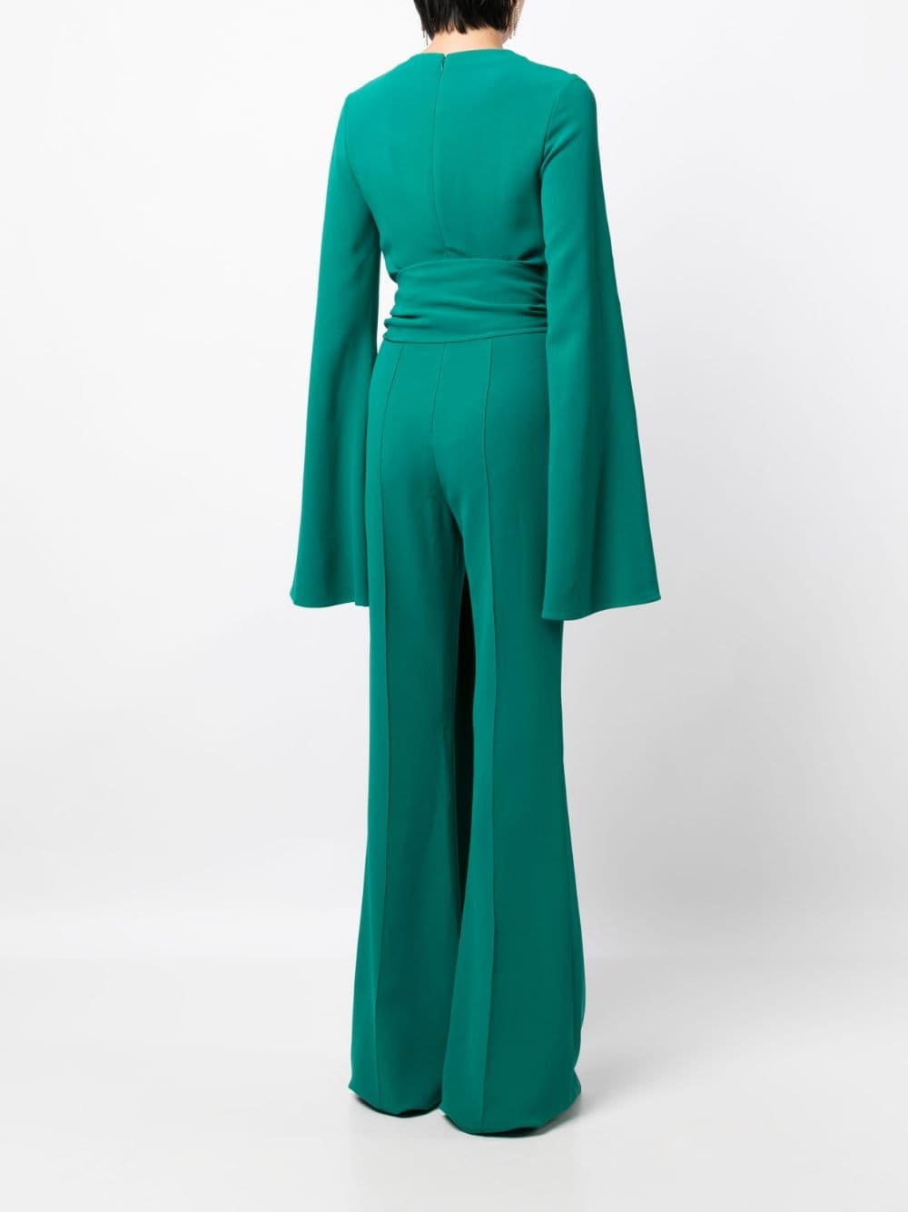 butterfly-detailing flared jumpsuit - 4