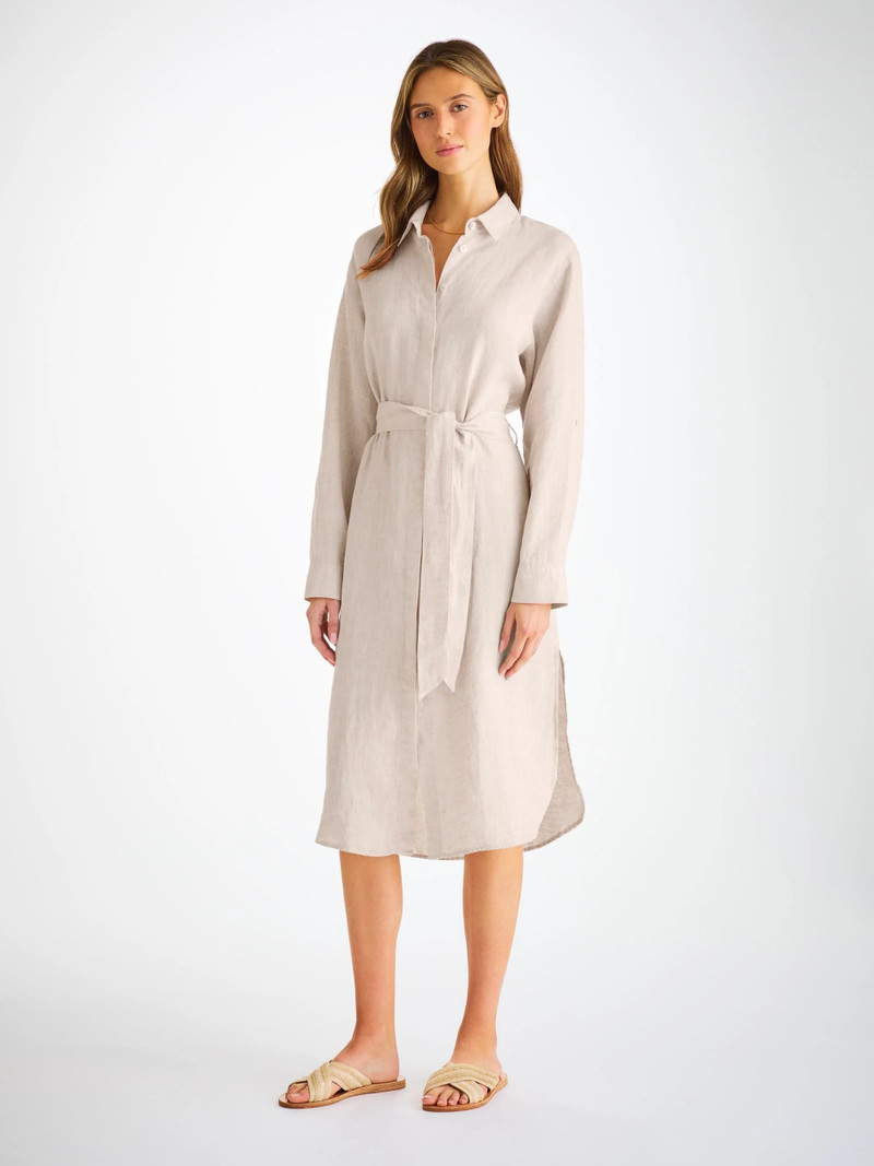 Women's Dress Sicily Linen Sand 4