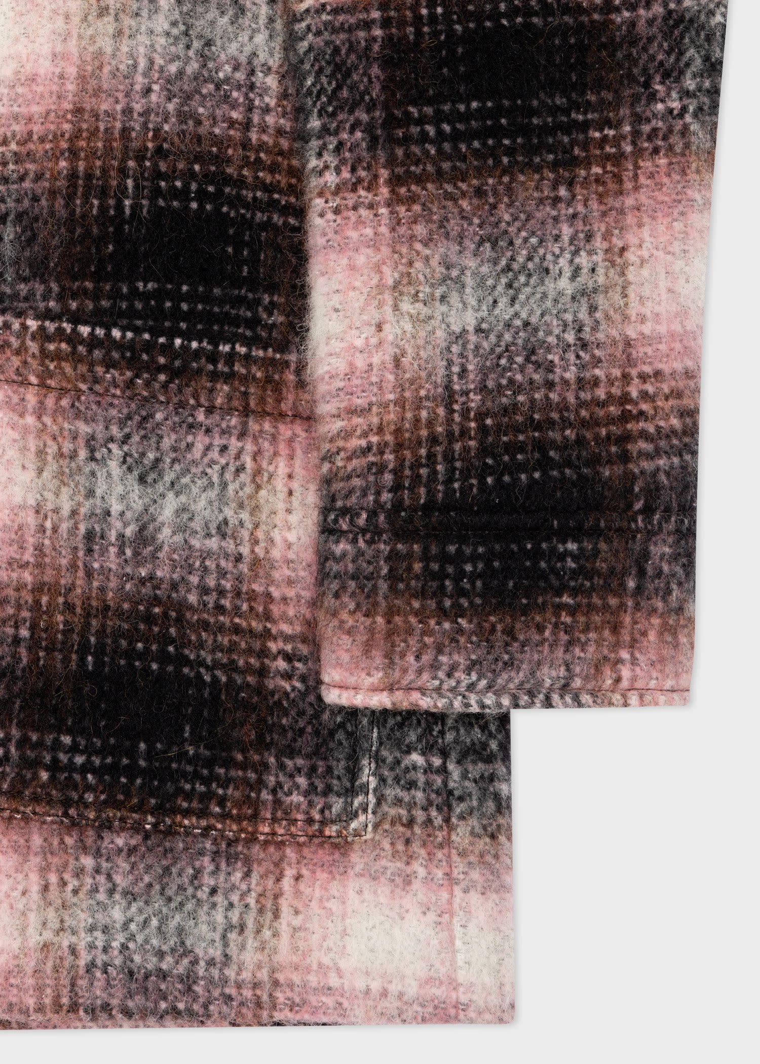 Pink Check Pea Coat - 3