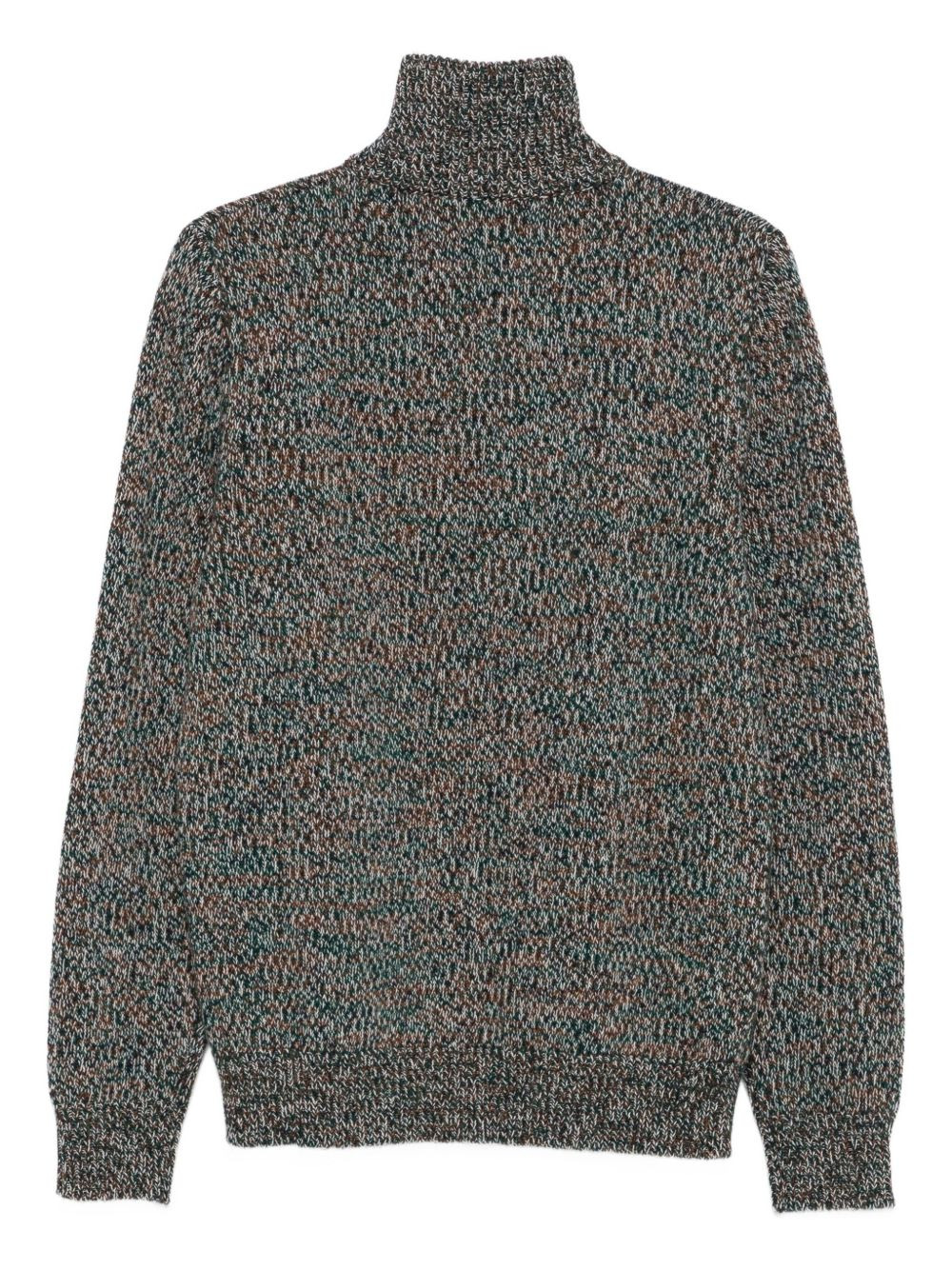 high-neck zip-front sweater - 2