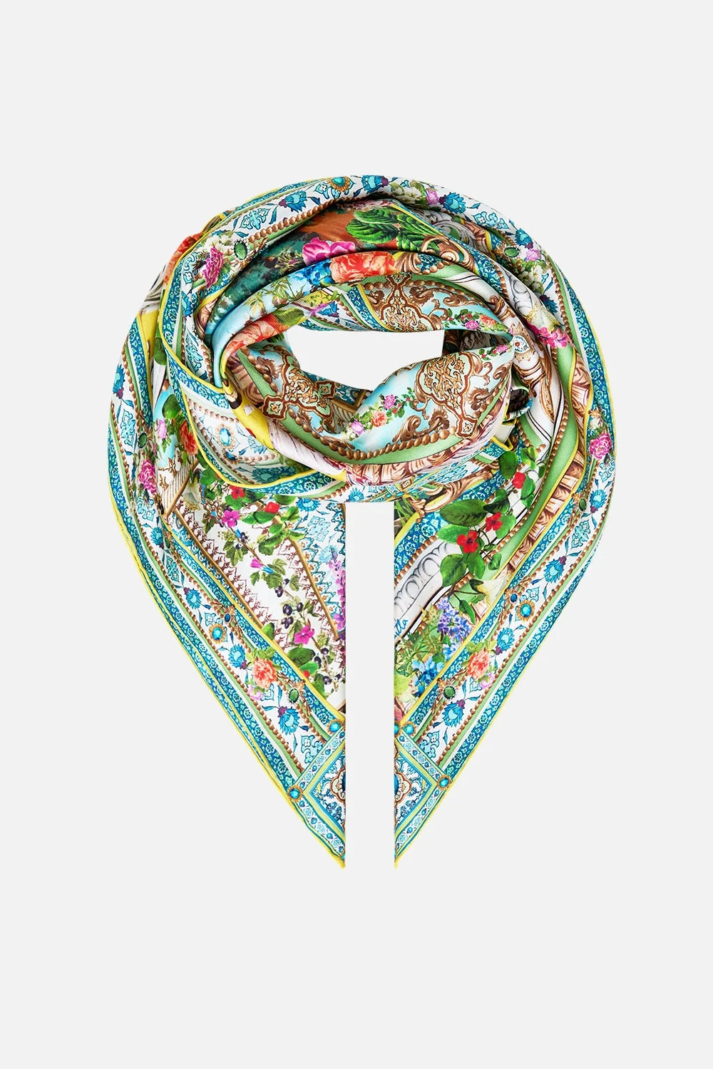 PRINTED SILK TWILL SQUARE SCARF - 1