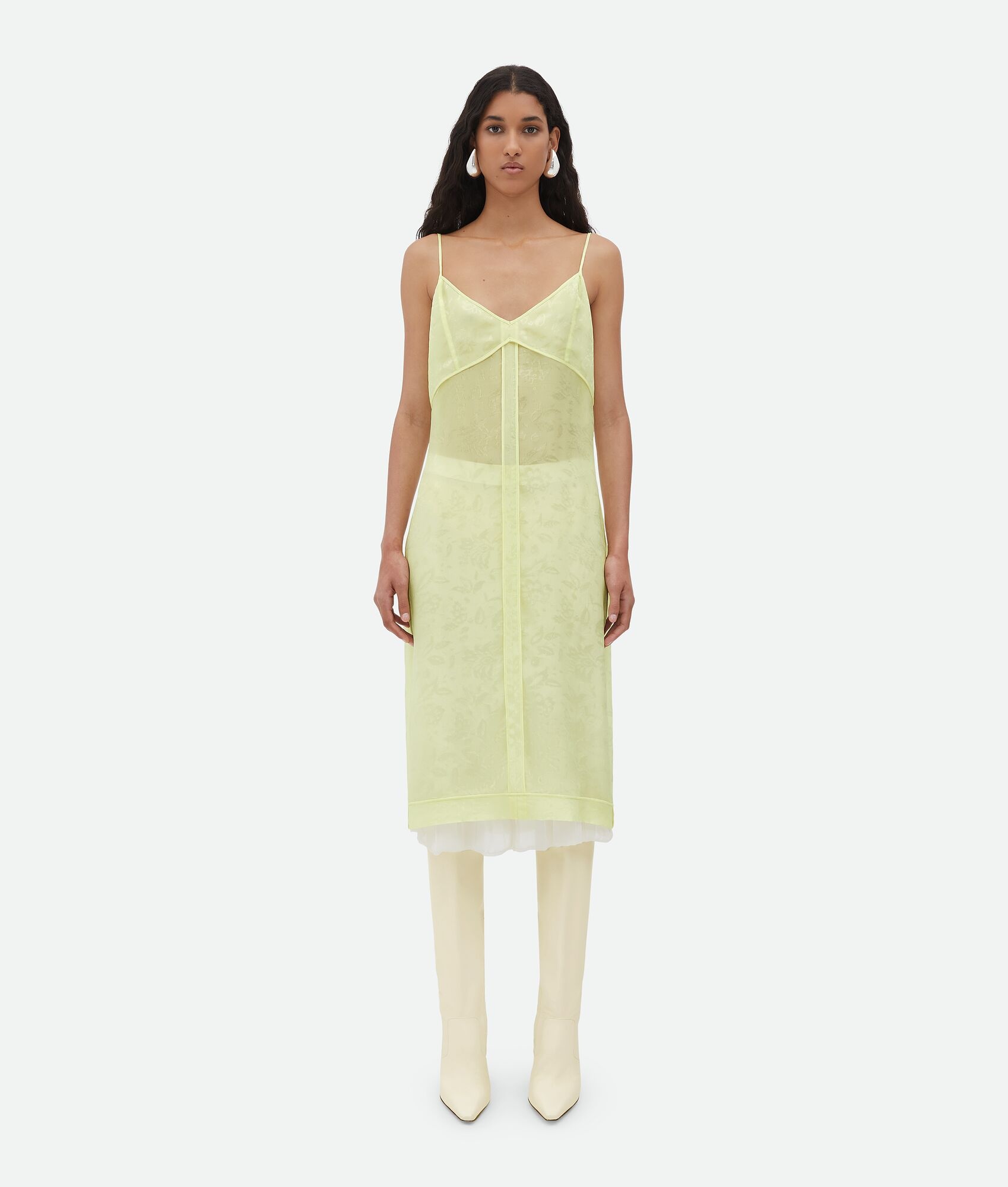 Floral Cupro Midi Dress - 1