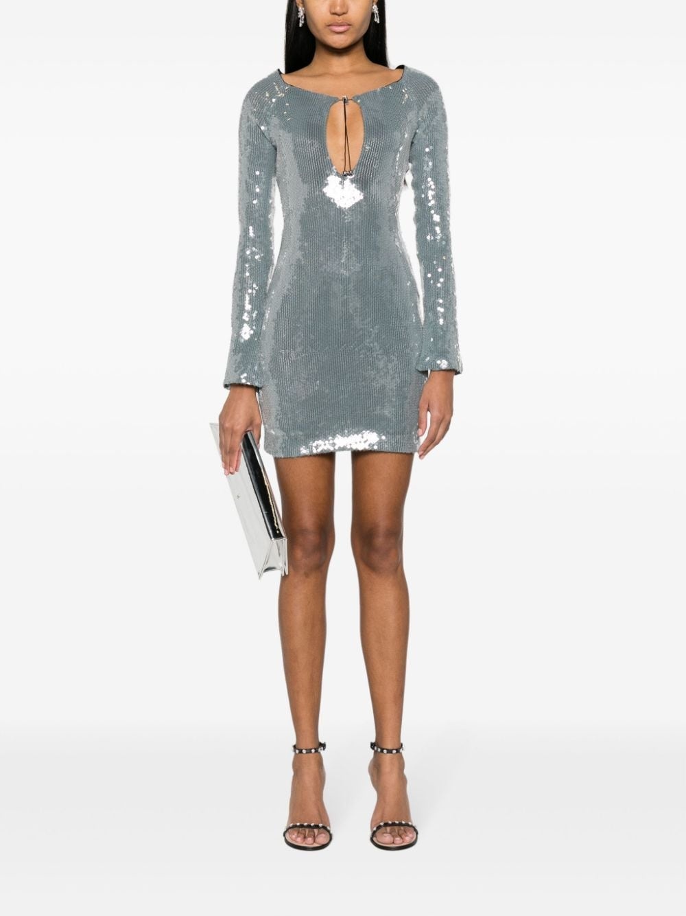 Solaria sequined tulle mini dress - 2