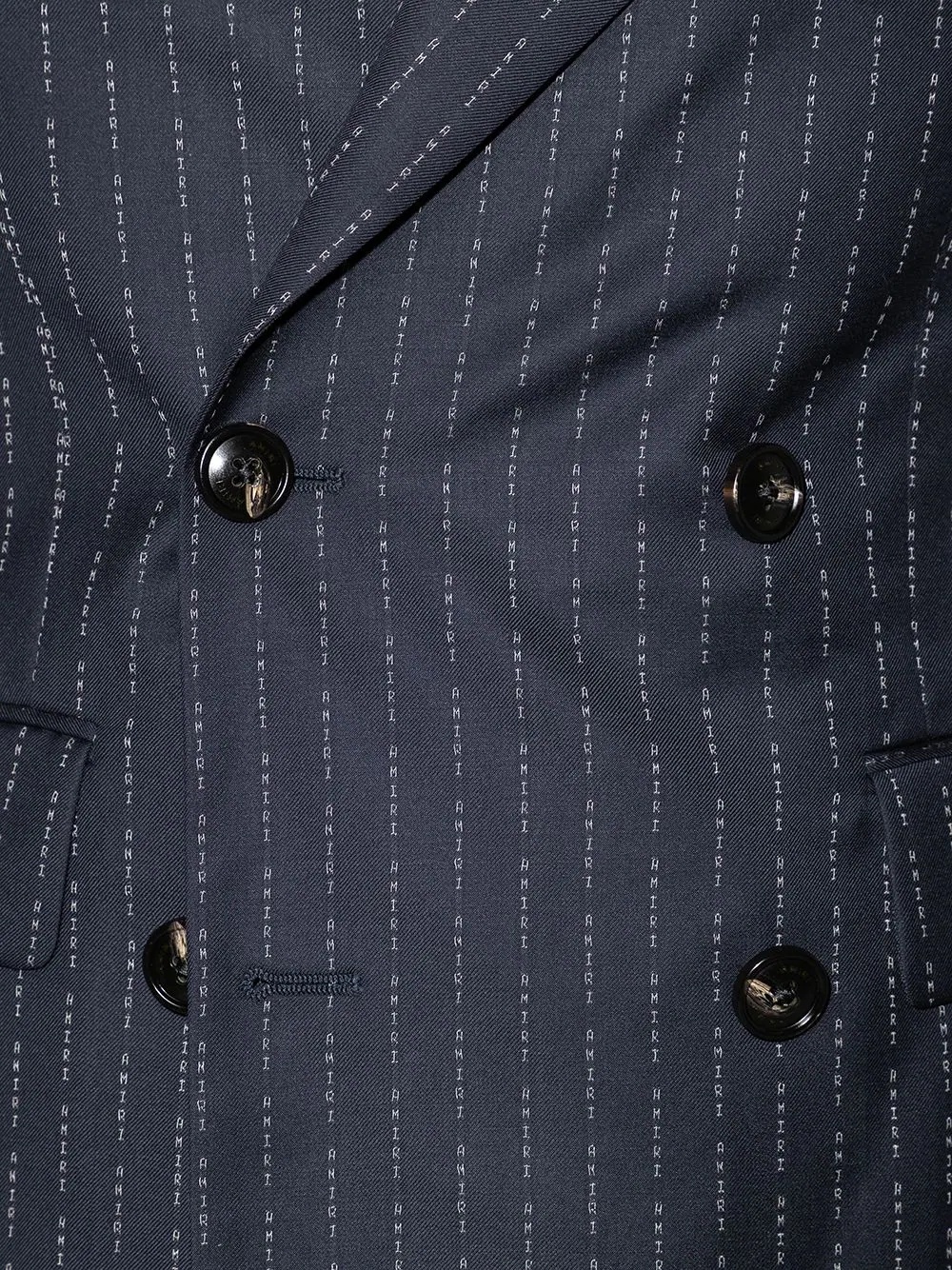 double-breasted pinstripe blazer - 4