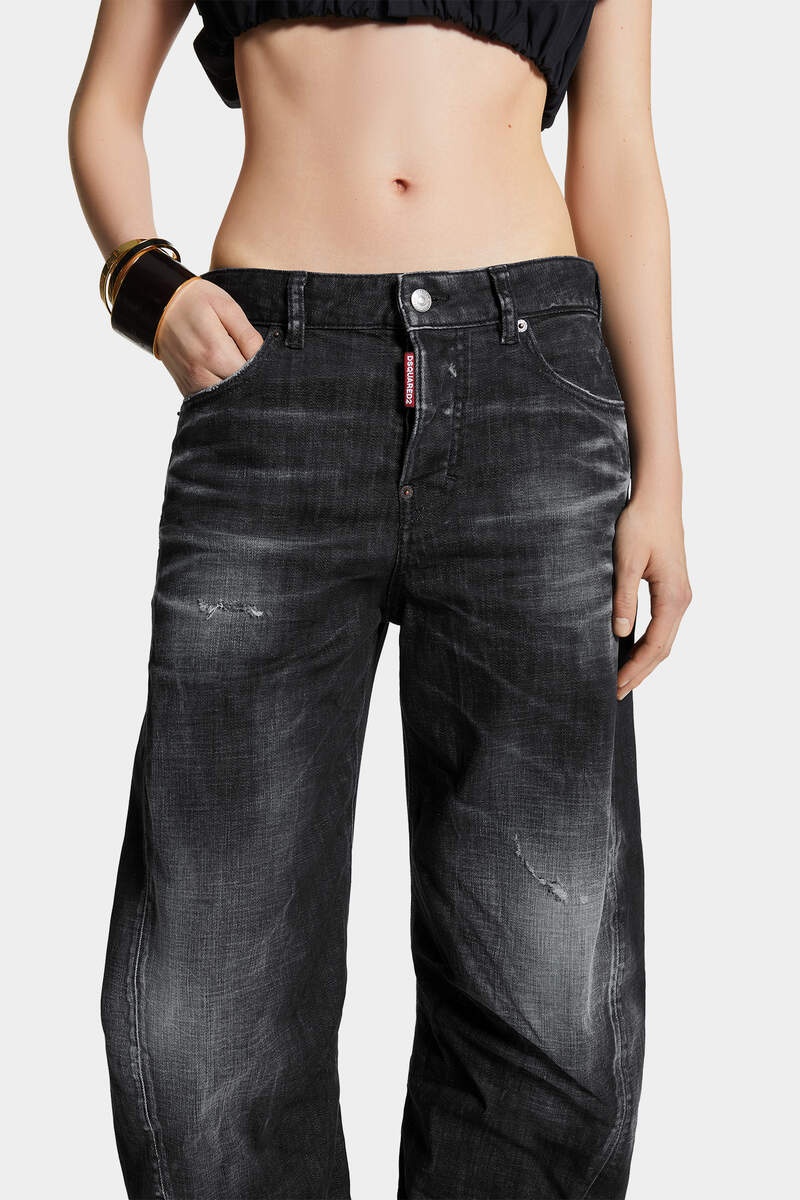 EASY BLACK WASH D2 TWISTED JEANS - 5