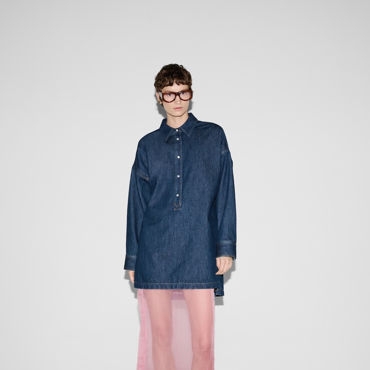 Embroidered denim shirt - 3