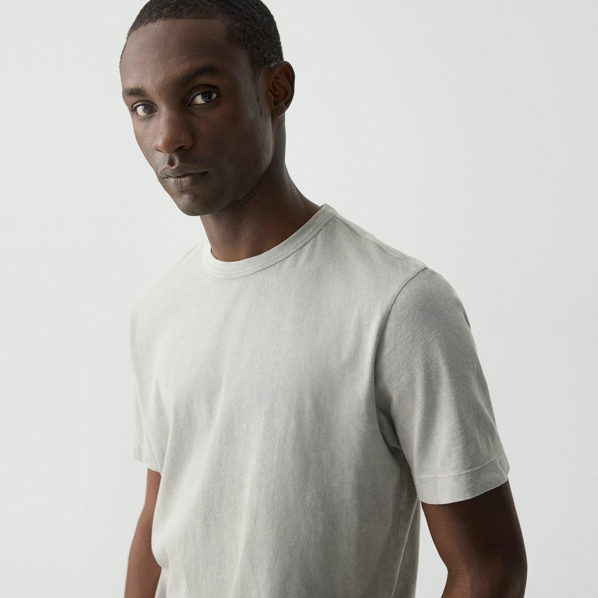 Ribbed Crewneck Tee in Fade Jersey - 5