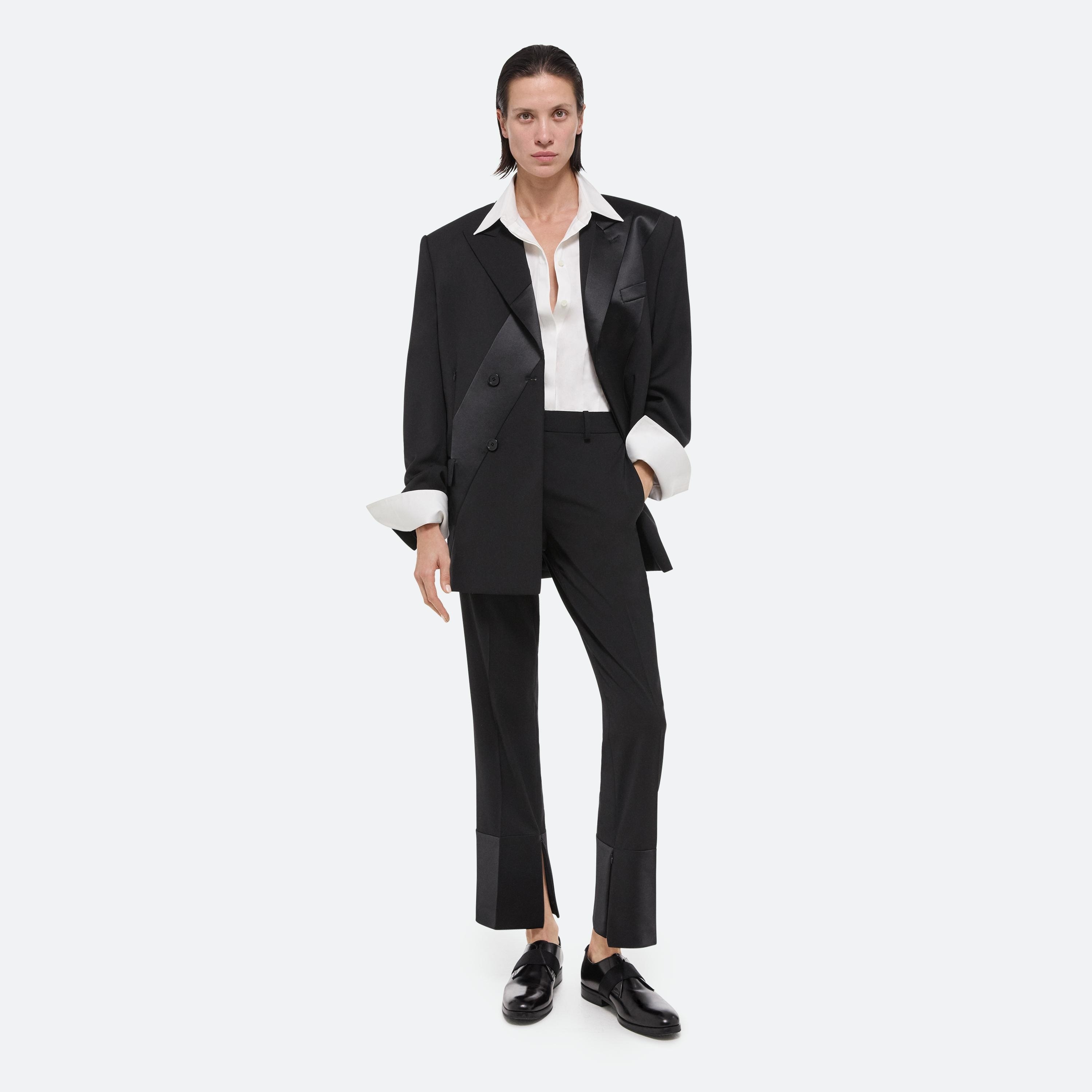 VIRGIN WOOL TUXEDO CAR BLAZER - 14