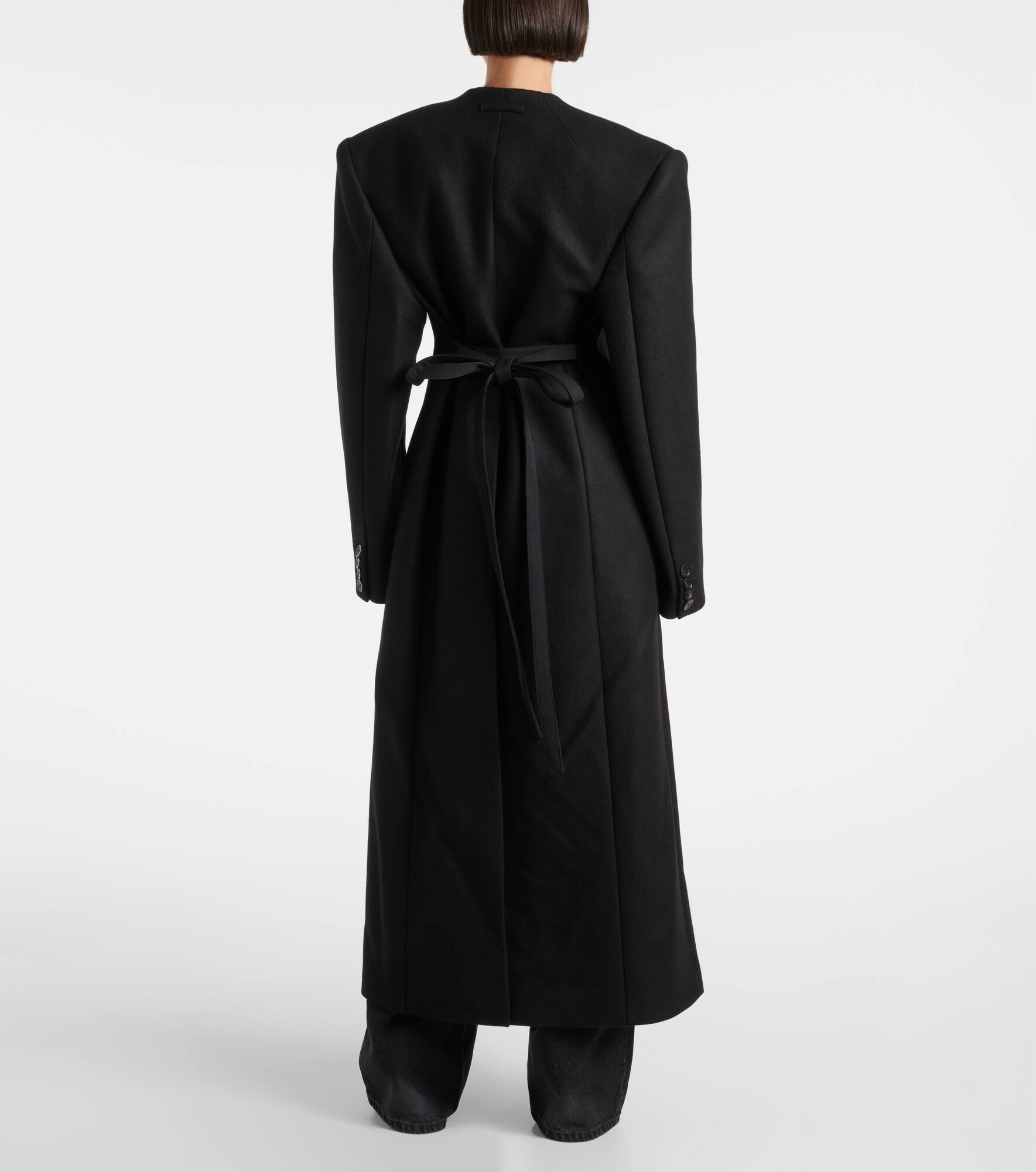 Hooded wool coat - 3