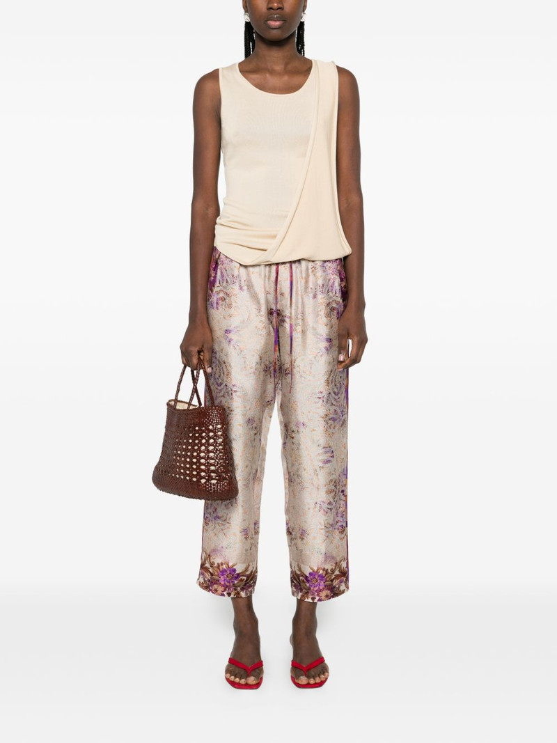 Pierre-Louis Mascia floral-print cropped trousers outlook
