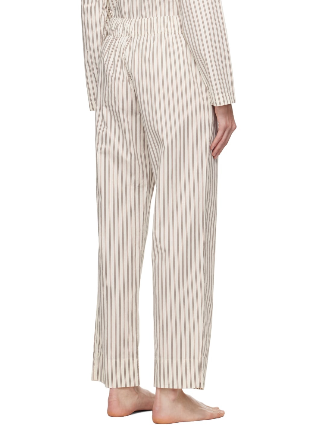 Off-White & Brown Drawstring Pyjama Pants - 3