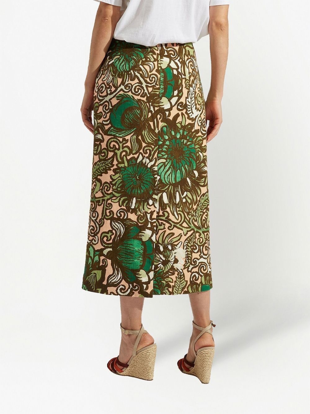 floral-print pencil skirt - 3