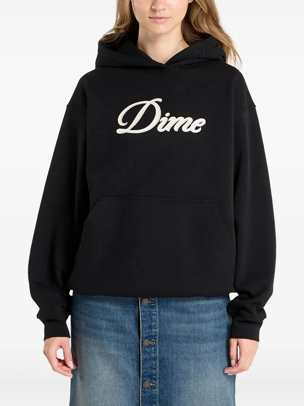Cursive logo hoodie - 1