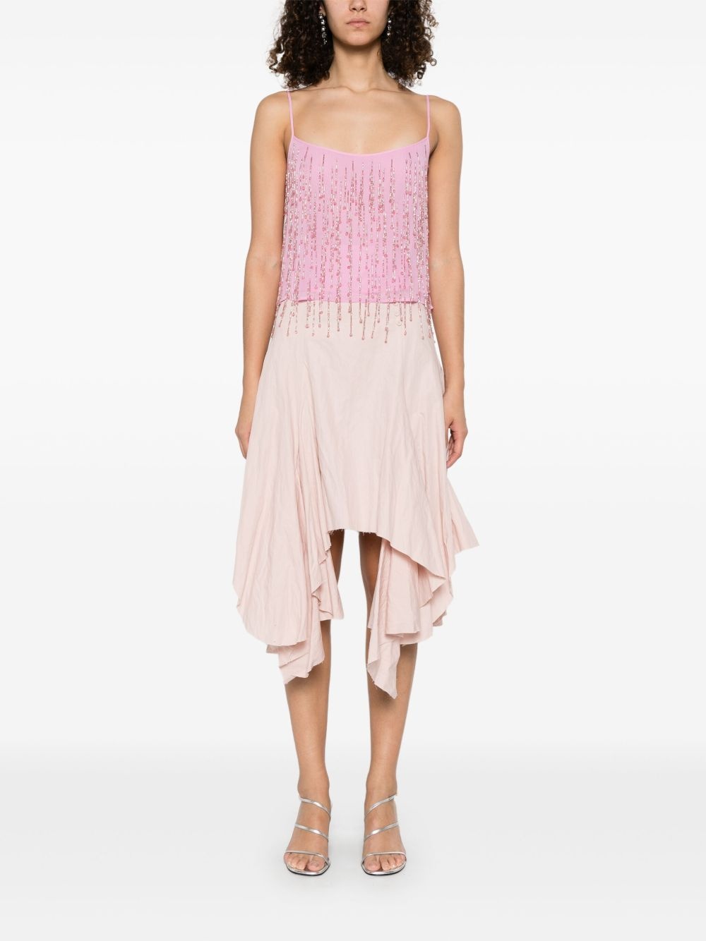 bead-embellished georgette top - 2