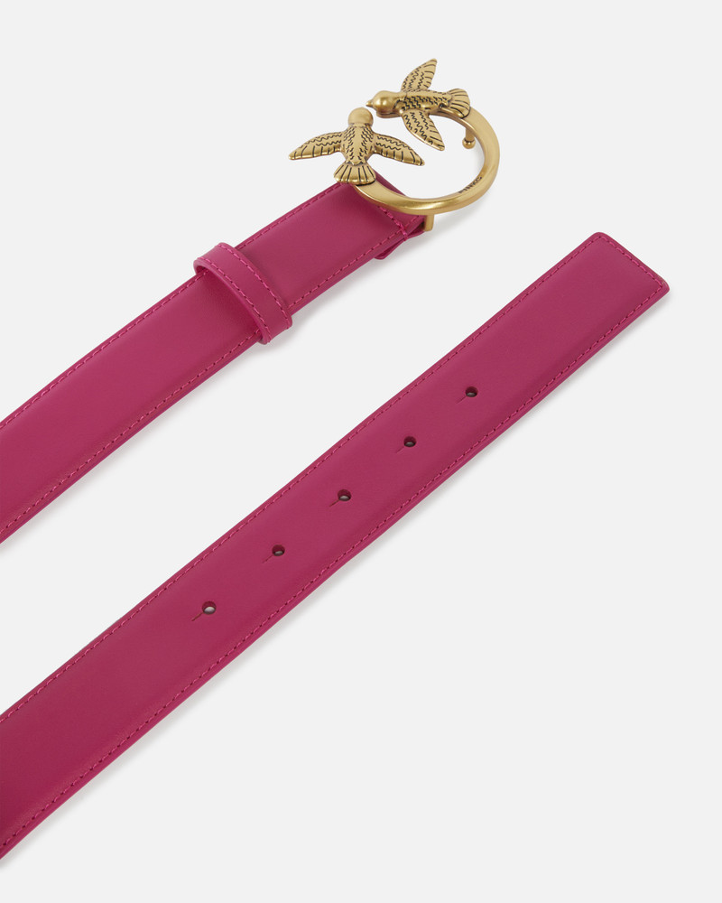 LOVE BIRDS LEATHER BELT 3CM 3